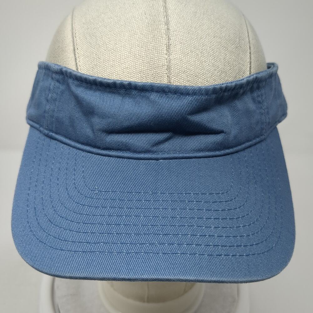 Unbranded Strapback Visor Hat Solid Blue One Size… - image 2